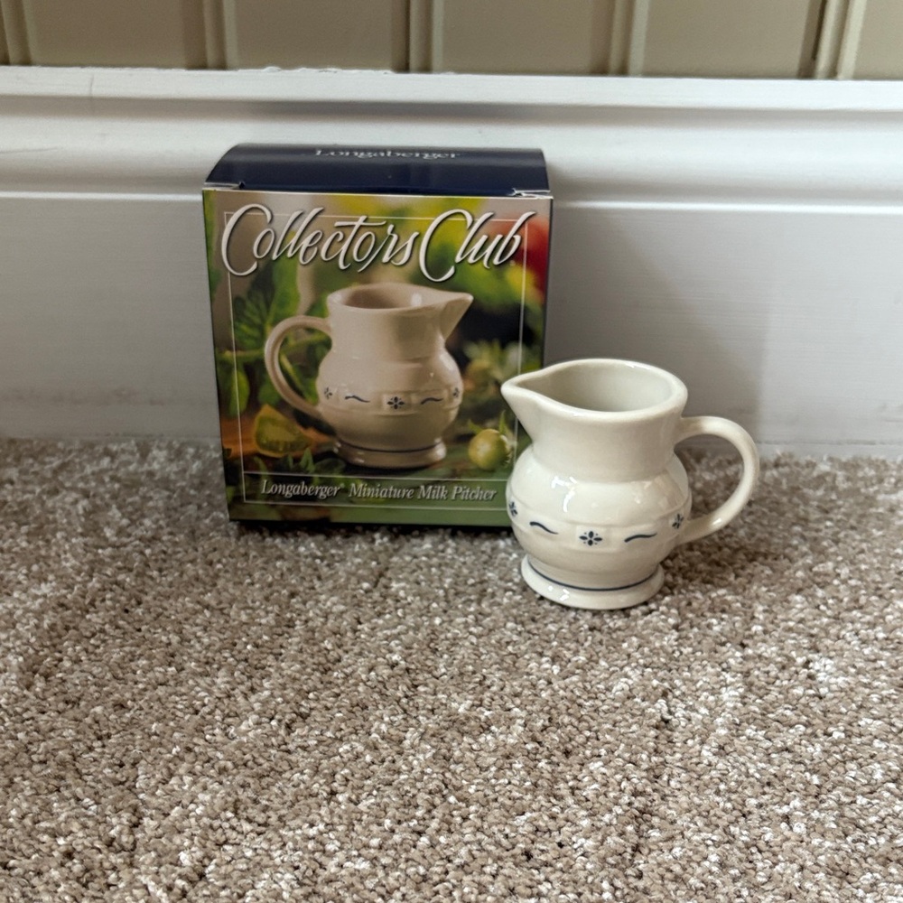 Longaberger Collectors Club Miniature Milk Pitcher